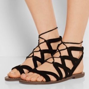 Gemma lace-up black suede Sam Edelman sandals